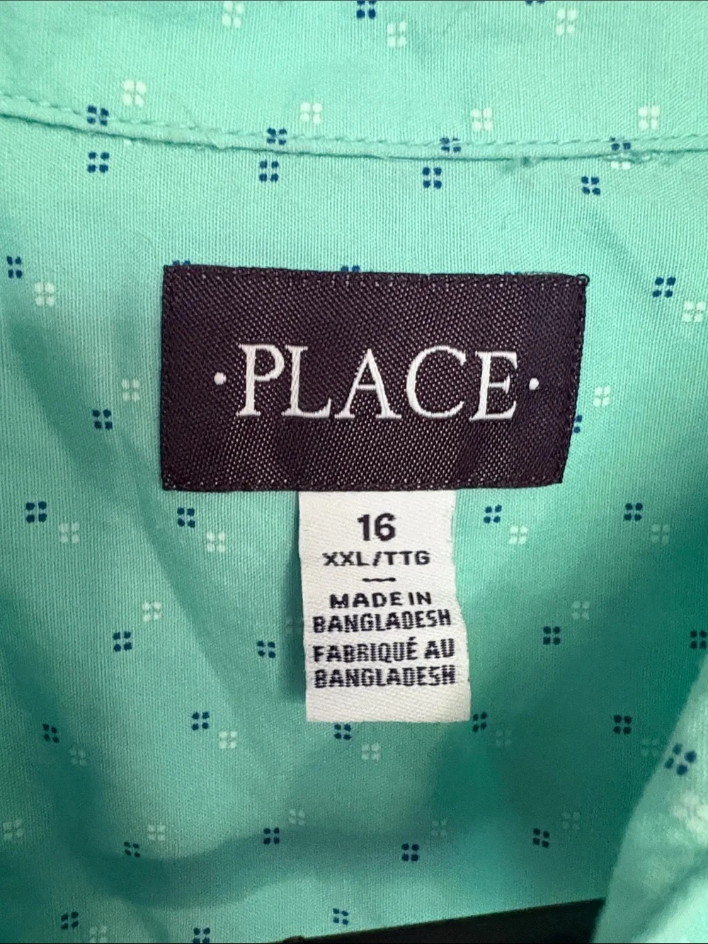 The Children's Place Mint Green Short-Sleeve Button-Down Shirt